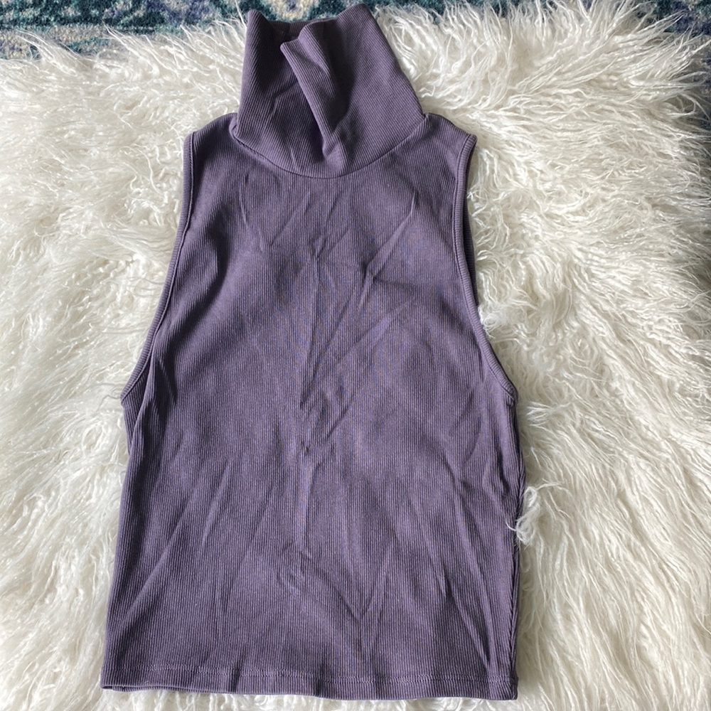 Zara purple turtle neck tank